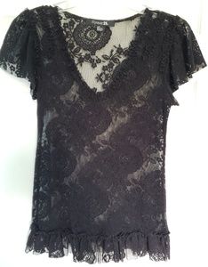Black lace top